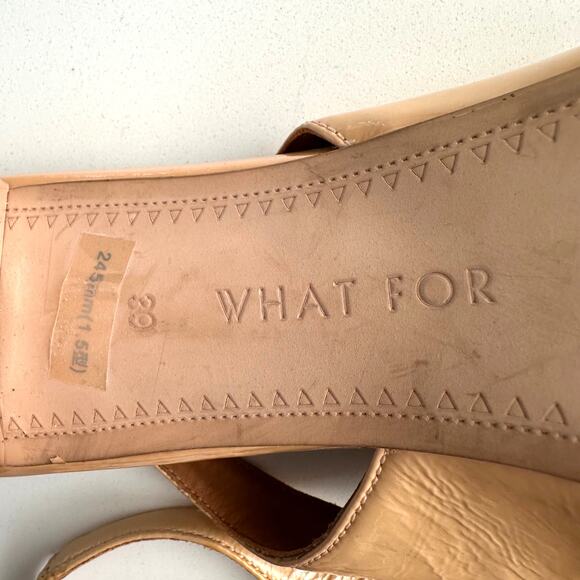 What For Slingback Mary Jane Round Toe Pale Pink Patent Leather Block Heels 8 - Picture 7 of 10